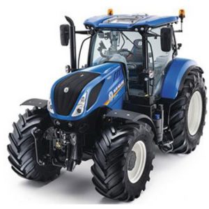 big agricultural tractor blue