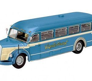 ancien bus bleu et creme