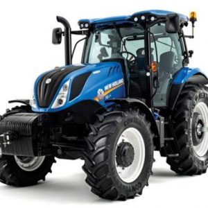 big agricultural tractor blue