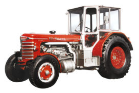 vieux tracteur agricole rouge