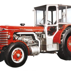 oldtimer agricultural tractor red