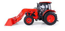 tracteur agricole orange avec pelle avant