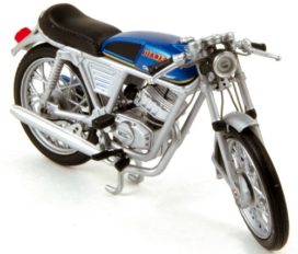 vieille moto bleu