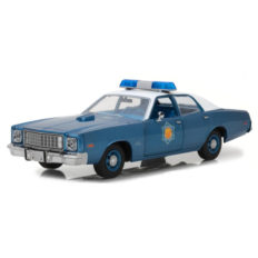 vieille voiture de police bleu