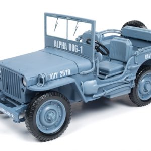 vieille jeep de guerre bleue