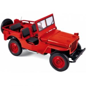 vieille jeep rouge