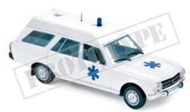 vieille voiture break blanche ambulance