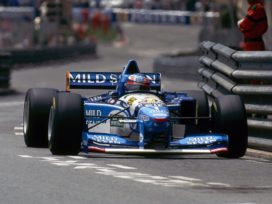 vieille voiture de course formule 1 bleu