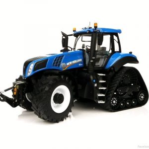 gros tracteur agricole bleu