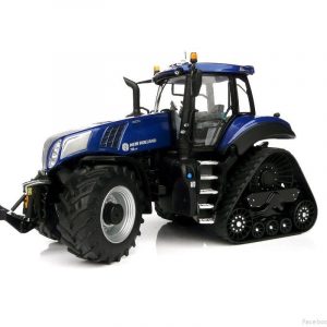 gros tracteur agricole bleu