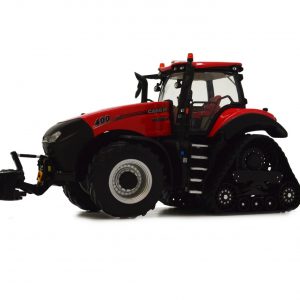 gros tracteur agricole rouge sur chenille