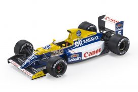 vieille voiture de course formule 1 bleu et jaune