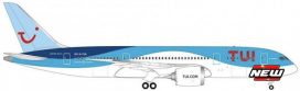 avion de ligne bleu