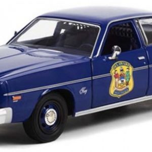 vieille voiture de police bleu