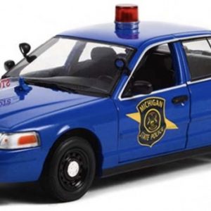vieille voiture de police bleu
