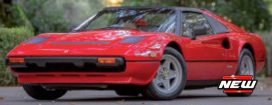 vieille voiture italienne rouge de sport