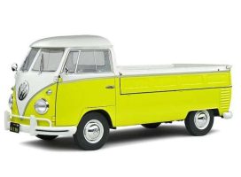 voiture camionnette pick up jaune et blanc