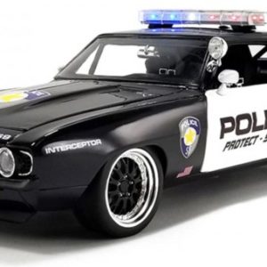 vieille voiture de police noire et blanche