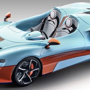 voiture de sport bleu et orange