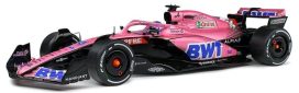 voiture de course formule 1 rose et bleu