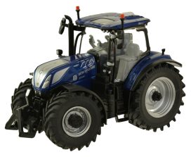 gros tracteur agricole bleu