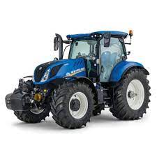 gros tracteur agricole bleu clair