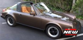 vieille voiture de sport cabriolet brune