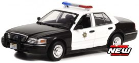 vieille voiture de police americaine noire et blanche