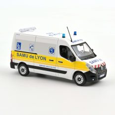 camionnette ambulance jaune et blanche