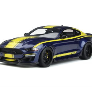 voiture de sport americaine coupe bleu et jaune