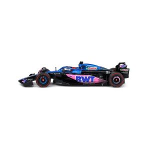 voiture de course formule 1 bleu et rose