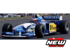 vieille voiture de course bleu et blanche formule 1