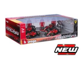 set de 4 voitures formule 1 rouge