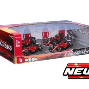 set de 4 voitures formule 1 rouge