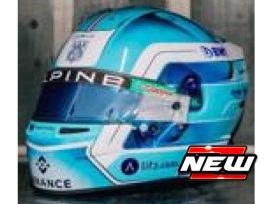 casque de pilote de course bleu