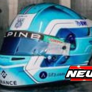 casque de pilote de course bleu