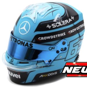 casque de pilote de formule 1 bleu