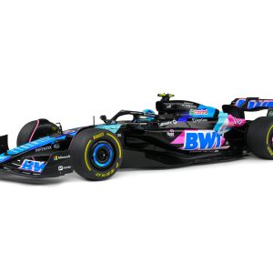 voiture de course formule 1 bleu et rose