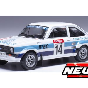vieille voiture de rallye blanche et bleu