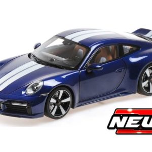 voiture de sport allemande coupe bleu et blanche