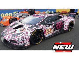 voiture de course rose et blanche