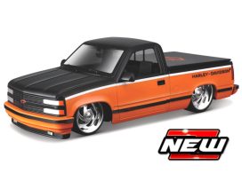 vieux pick up orange et noire