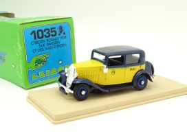 vieille voiture taxi parisien jaune et bleu