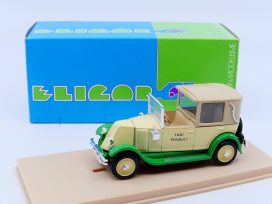 vieux taxi parisien beige et vert