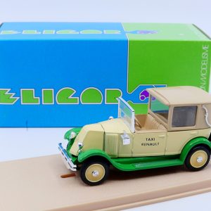 vieux taxi parisien beige et vert