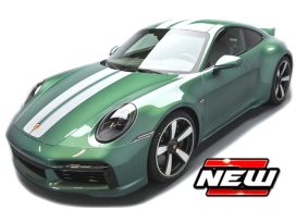 voiture allemande de sport coupe verte et blanche