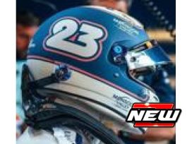 casque de pilote de course de formule 1 bleu