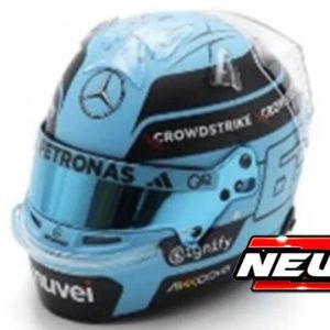 casque bleu de pilote de formule 1