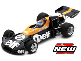 vieille voiture de course jaune et bleu