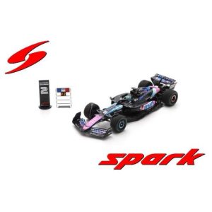 voiture de course bleu et rose formule 1